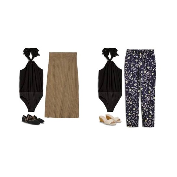 (B51) LUQ Brand Black Jersey Halter Bodysuit, Size Medium, NWT - Picture 5 of 10